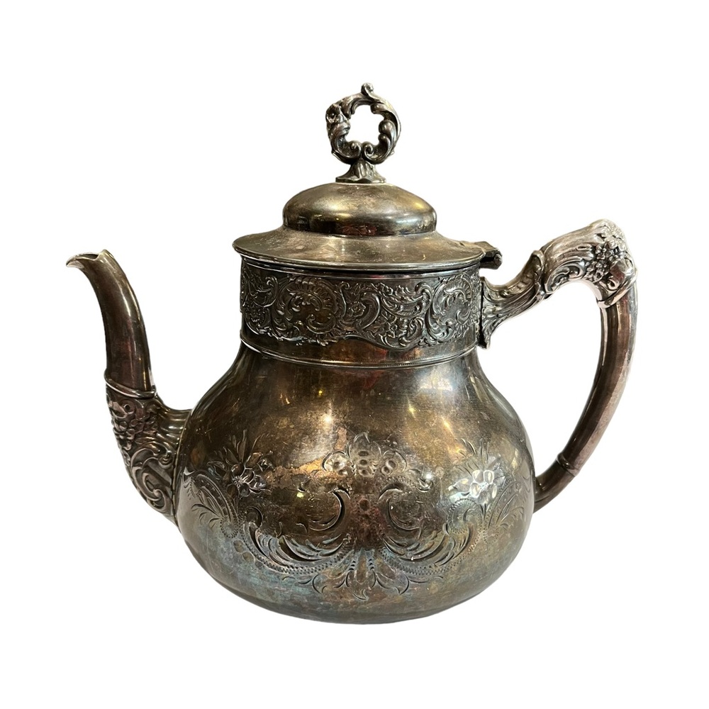 Vintage  Homan Silverplate Co Silver Teapot Coffee Pot 2042 1/2, QUADRUPLE PLATE
